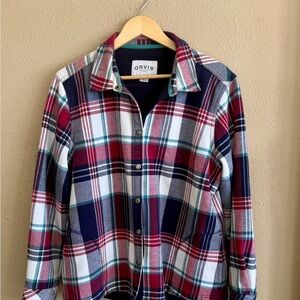 Orvis Pinnacle Fleece Lined Plaid Shacket XL